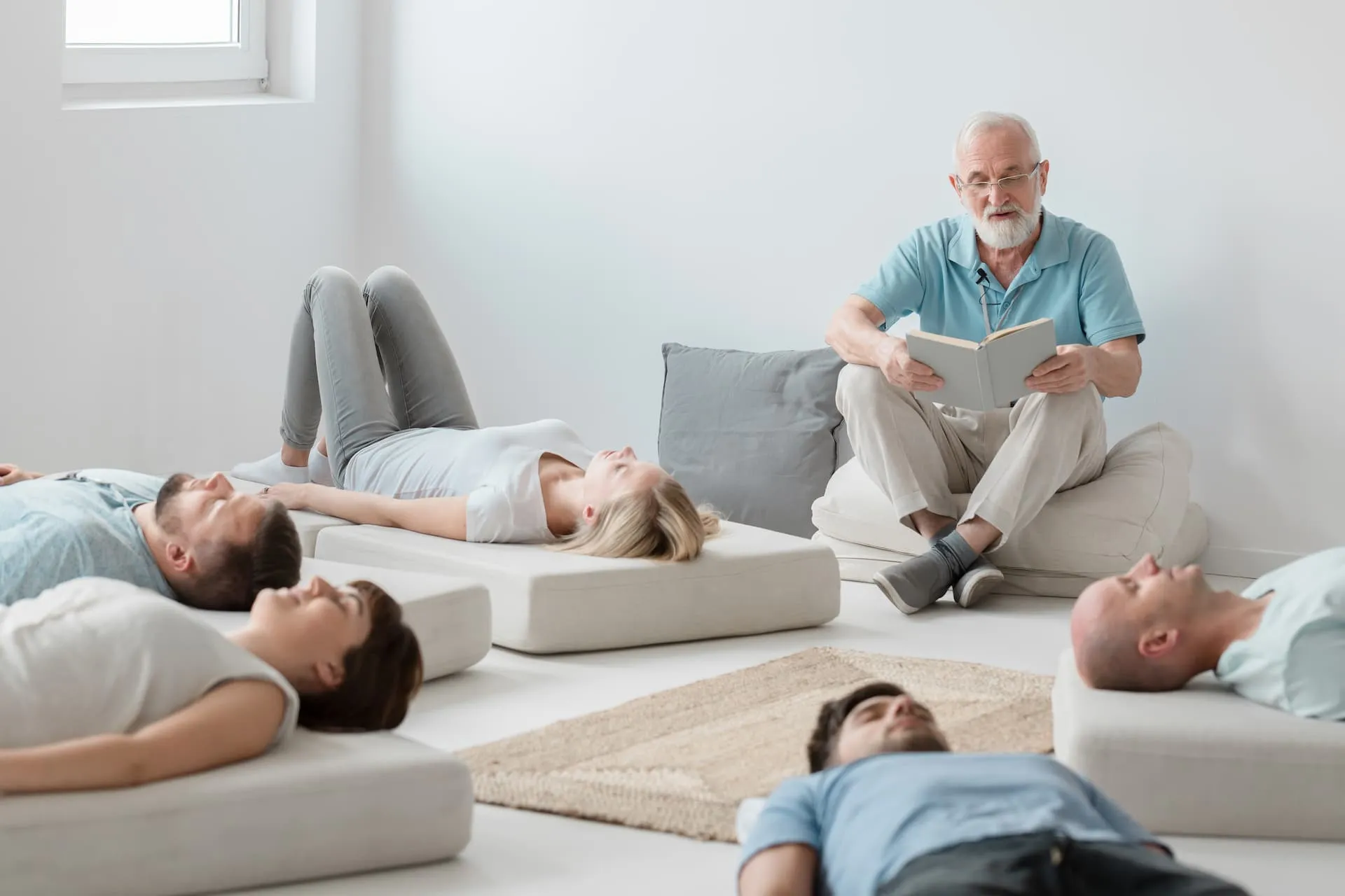 People sleeping in a circle